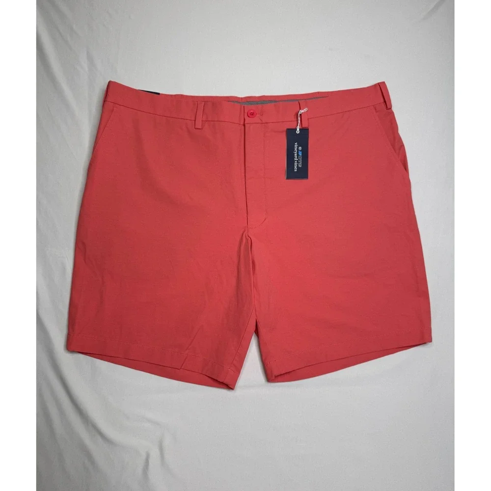 NWT Vineyard Vines On-The-Go Shorts Mens 46B Mai Tai Pink 10 Inch Performance